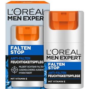 L'Oréal Men Expert Gezichtsverzorging tegen rimpels voor mannen, anti-aging vochtinbrengende crème tegen huidveroudering en donkere kringen, gezichtscrème voor heren met vitamine E, rimpelstop, 1 x 50