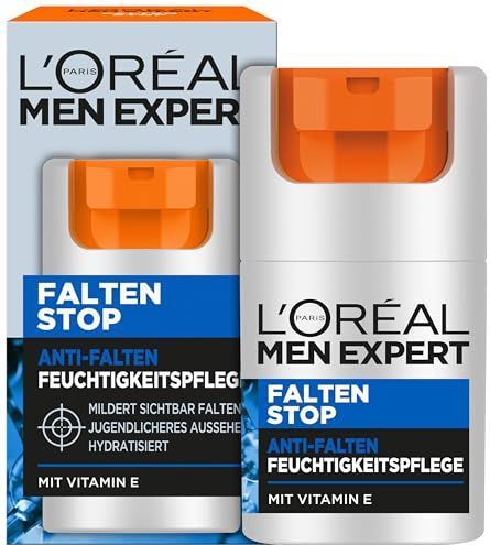 L'Oréal Men Expert Falten Stop Anti-Falten Feuchtigkeitspflege Anti-Rimpel, 50 ml