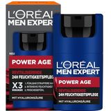 L'Oréal Men Expert Gesichtspflege gegen Falten für Männer, Anti-Aging Feuchtigkeitscreme für müde und matte Haut, Gesichtscreme für Herren mit Hyaluronsäure, Power Age, 1 x 50 ml