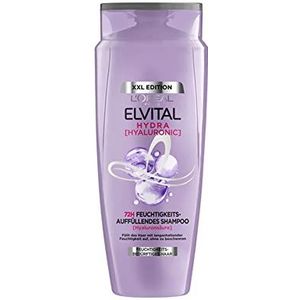 L'Oréal Paris Elvital vochtinbrengende shampoo in XL-formaat, voor glanzend en gezond haar, met hyaluronzuur voor een vochtboost, Hydra Hyaluronic, 700 ml