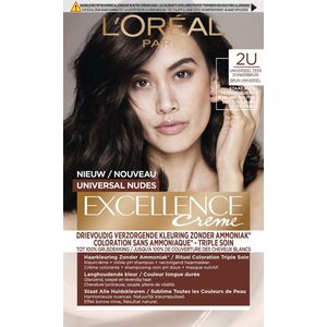 L'Oréal Paris Excellence Universal Nudes 2U - Universeel Zeer Donkerbruin - Permanente haarverf