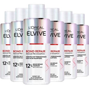L'Oréal Paris - Elvive Bond Repair - Pre-Shampoo - 6 x 200ml - Beschadigd Haar