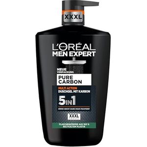 L'Oréal Men Expert XXXL 5-in-1 douchegel en shampoo voor mannen, douchebad voor het reinigen van lichaam, haar en gezicht, lichaamsverzorging voor mannen voor langdurige frisheid met koolstof