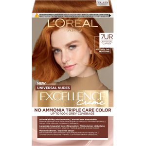 Loreal Paris Excellence Crème Universal Nudes Hair Color 7UR Universal Copper
