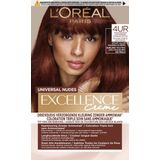 L'Oréal Paris Excellence Universal Nudes Middenrood 4UR - Permanente Haarkleuring Zonder Ammoniak