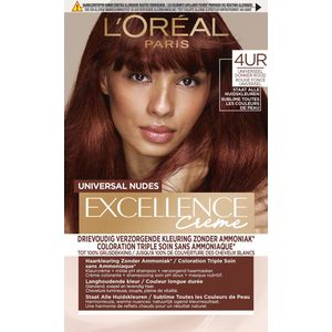 L'Oréal Paris Excellence Universal Nudes Universeel Donker Rood 4UR - Permanente Haarkleuring Zonder Ammoniak