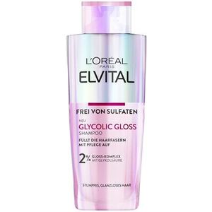 L'Oréal Paris Elvital Glycolic Gloss Shampoo voor glanzend en dof haar, verzorgen en glad maken van het haar, voor het verzegelen van een verbeterde haarkwaliteit, regenererend, met glycolzuur, 200 ml