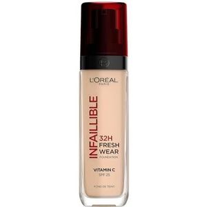 L'Oréal Paris Make-up, Wasserfest und langanhaltend, Flüssige Foundation mit LSF 25, Infaillible 32H Fresh Wear Make-up, 132 Cool, 30 ml