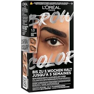 L'Oréal Paris - Brow Color - 1.0 - Zwart - Ammoniakvrije Oogbrauenkleur - Tot 10 Toepassingen