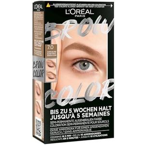 L'Oréal Paris - Wenkbrauwkleur - 7.0 Donkerblond - Ammoniakvrij - Tot 10 Toepassingen