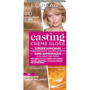 L'Oréal Paris Casting Crème Gloss Parelmoer Blond 810 - Semi-permanente Haarkleuring Zonder Ammoniak