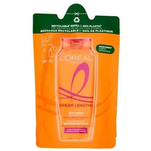 L'Oréal Paris Elvive Dream Lengths Shampoo navulverpakking, 250 ml