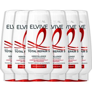 L'Oréal Paris Elvive Total Repair 5 Herstellende Conditioner - Voor beschadigd haar - Herstellend concentraat met ceramiden - 6x200ML