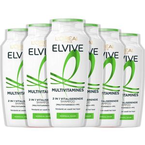 L'Oréal Paris Elvive Multivitamines Shampoo - Voor normaal haar - Met Multivitamines E + PP - 6 x 250ML