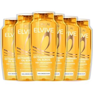L'Oréal Paris - Elvive Extraordinary Oil - Shampoo - 6 x 250 ml - Voor Dun, Droog Haar