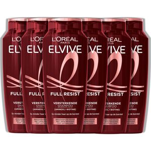 L'Oréal Paris - Elvive Full Resist - Shampoo - Transparant - 6x 250ML - Met Aminexil + Biotine