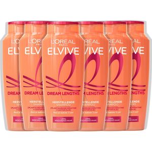 L'Oréal Paris - Elvive Dream Lengths - Shampoo - 6x 250 ml - Herstellende Formule met Plantaardige Keratine en Castorolie