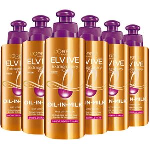 L'Oréal Paris - Elvive Extraordinary Oil - Oil-in-Milk Melkcrème - 6 x 200 ml - Voordeelverpakking