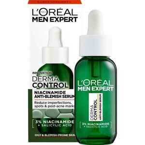 L'Oréal Paris Men Expert Derma Control Serum - Tegen oneffenheden, pigmentvlekken en acne - met niacinamide en salicylzuur - 30ml