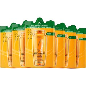 L’Oréal Paris Elvive Extraordinary Oil Shampoo Refill - Voor Droog Haar - Met Marula- en Camelia-olie - Hervulbaar - Navul verpakking - 6x250 ml