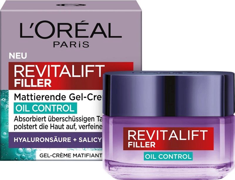 L'Oréal Paris - Revitalift Filler - Matterende Gelcrème - Hyaluronzuur - 50ml