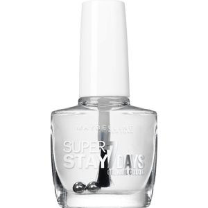 Maybelline New York Superstay nailpolish Forever Strong 7 dagen afwerking gel nagellak 25 Crystal Clear/transparante nagellak met ultra grip zonder uv-lamp, 1 x 10 ml