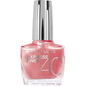 Maybelline New York Make-Up Nailpolish Express Finish Nagellak 405 Pearly Pastel/Ultra sneldrogende kleurlak in zacht oudroze, 1 x 10 ml