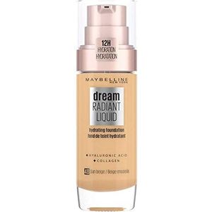 Maybelline New York - Dream Radiant Liquid - 48 Sun Beige - Foundation Geschikt voor de Droge Huid met Hyaluronzuur - 30 ml