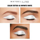Maybelline New York - Color Tattoo 24H - 45 Infinite White - Wit - Langhoudende Crème Oogschaduw - 53 gr.