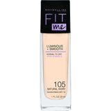 Maybelline Fit Me Luminous & Smooth foundation voor gezicht 105 Natural Ivory 30 ml