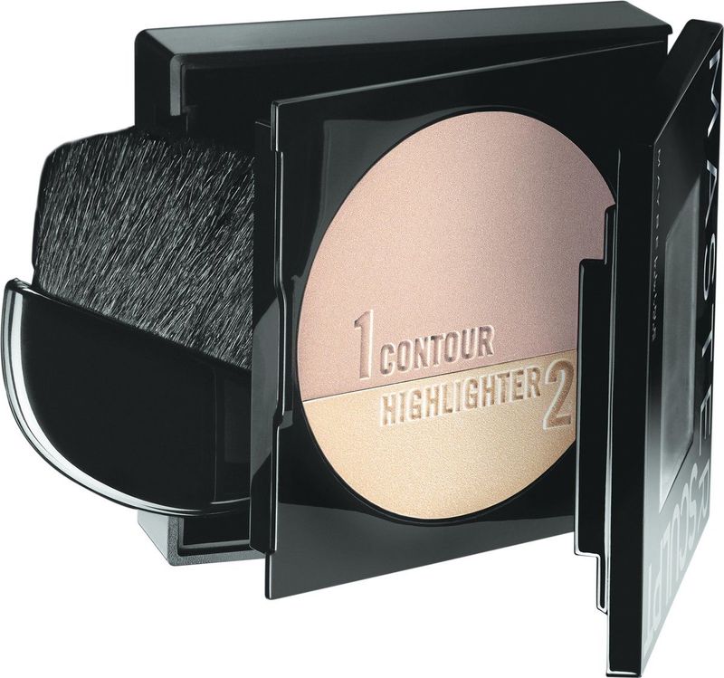 2-in-1 Contouring-Poeder - Lichtbruin - Medium Bruin - Inclusief Kwast