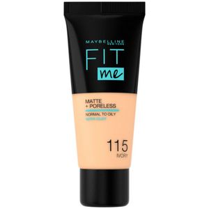 Maybelline Fit Me! Matte+ Poreless Liquid Foundation 115 Ivory 30 ml