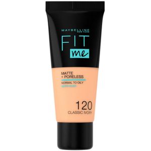 Maybelline Fit Me! Matte+ Poreless Liquid Foundation 120 Classy Ivory 30 ml