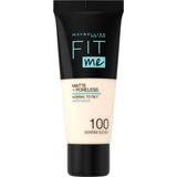 Maybelline New York - Fit Me Matte + Poreless Foundation - 100 Warm Ivory - 30 ml