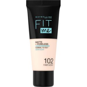 Maybelline - Fit Me Matte + Poreless Foundation 42 g 102 Fair Ivory