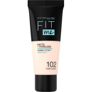 Maybelline - Fit Me Matte + Poreless Foundation 42 g 102 Fair Ivory