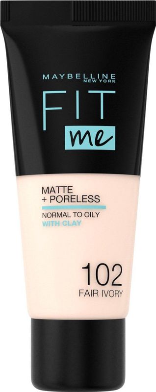 Maybelline - Fit Me Matte + Poreless Foundation 42 g 102 Fair Ivory