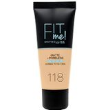 Maybelline Fit Me Matte + Poreless Foundation 118 Light Beige