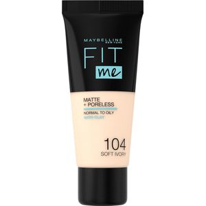 Maybelline - Fit Me Matte + Poreless - Foundation - 30 ml - Soft Ivory