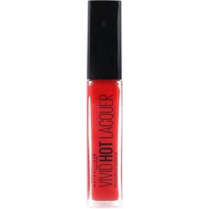 Maybelline Color Sensational Vivid Hot Lacquer - 70 So Hot - Lipstick lippenstift Rood Glans