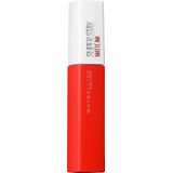 Maybelline New York - SuperStay Matte Ink Lipstick - 25 Heroine - Rood - Matte, Langhoudende Lippenstift - 5 ml