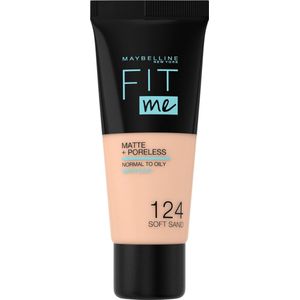 Maybelline New York Make-up teint Foundation Fit Me! Matte + Poreless Foundation No. 124 Soft Sand