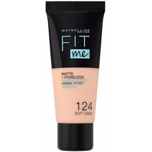 Maybelline New York Make-up teint Foundation Fit Me! Matte + Poreless Foundation No. 124 Soft Sand