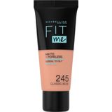 Maybelline Fit Me! Matte+Poreless matterende foundation voor normale tot vette huid Tint 245 Classic Beige 30 ml