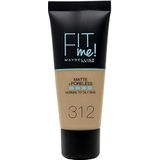 Maybelline New York Fit Me Matte & Poreless Foundation - 312 Gouden - 30 ml