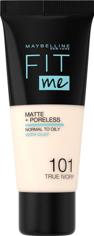 Maybelline New York - Fit Me Matte + Poreless Foundation - 101 True Ivory - 30 ml