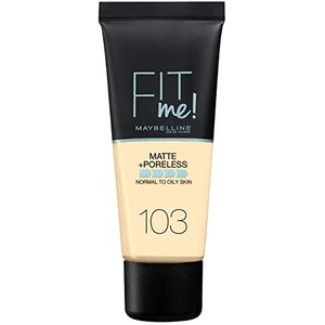 Maybelline New York Make-up teint Foundation Fit Me! Matte + Poreless Foundation No. 103 Pure Ivory