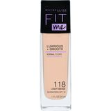 Maybelline New York Make-up teint Foundation Fit Me! Liquid Make-Up No. 118 Light Beige
