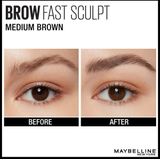 3x Maybelline Brow Fast Sculpt Wenkbrauwgel 04 Medium Brown 6 ml