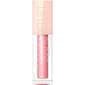 Maybelline New York Glanzende lipgloss voor volle lippen, hydraterend, met hyaluronzuur, Lifter Gloss, kleur: Nr. 004 Silk (roze), 1 x 5,4 ml